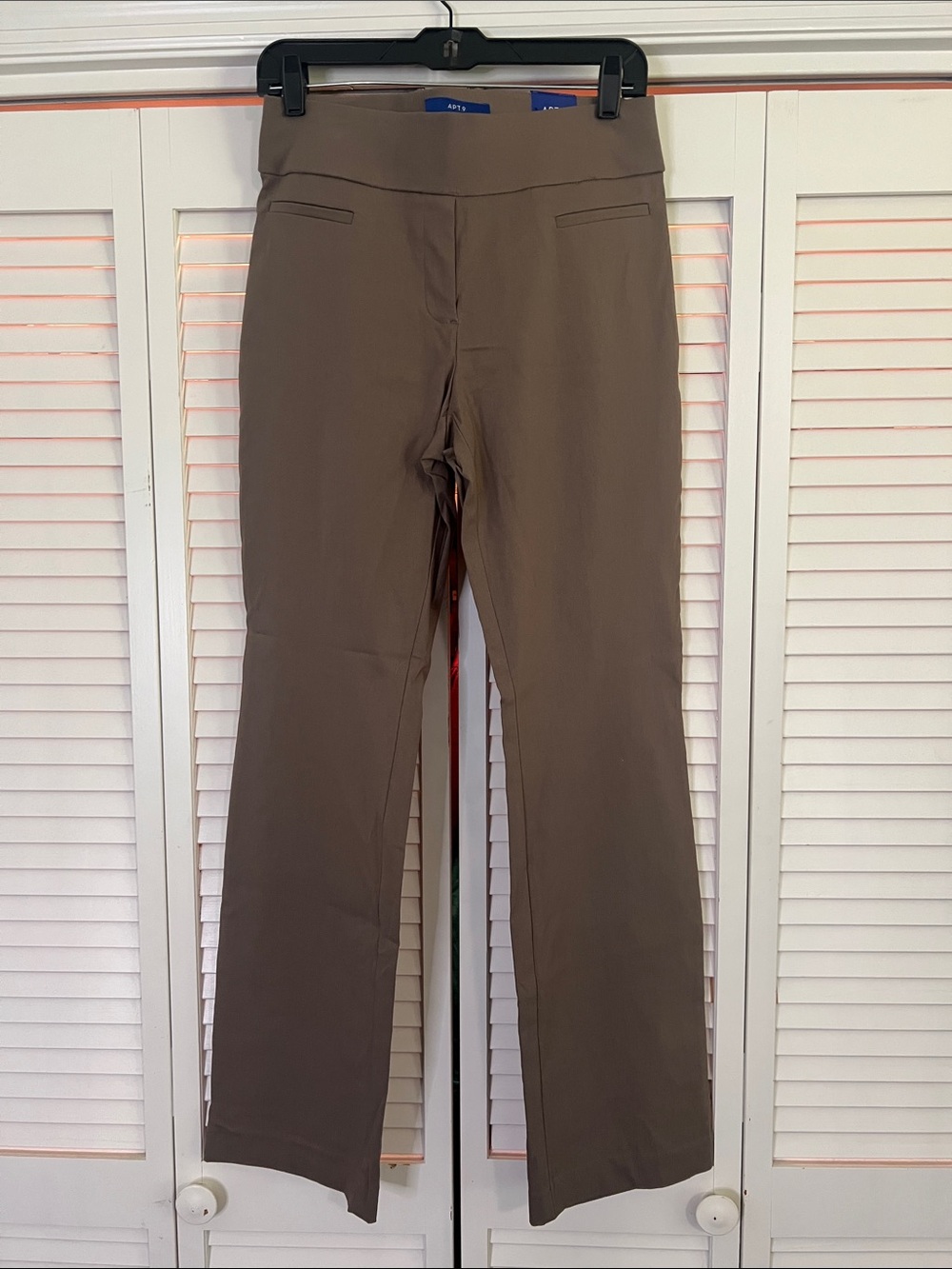Apt. 9 Olive-Brown Boot Cut Dress Pants